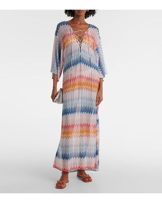 Missoni Blue Ombre Knitted Beach Cover-Up