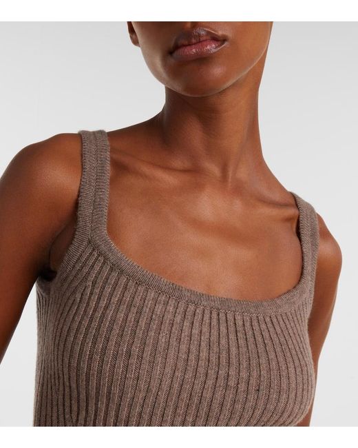 Top Aretusa En Mezcla De Lana Y Cachemir Max Mara de color Brown