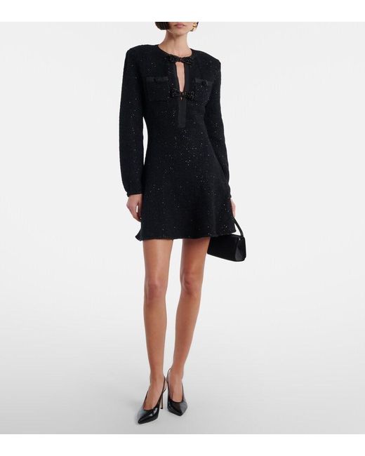 Robe A Sequins Self-Portrait en coloris Black