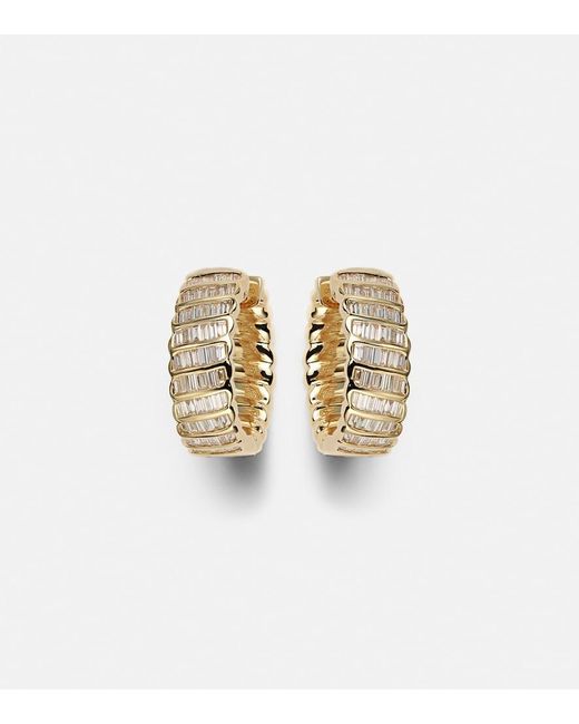 Anita Ko White Zoe 18Kt Hoop Earrings With Diamonds