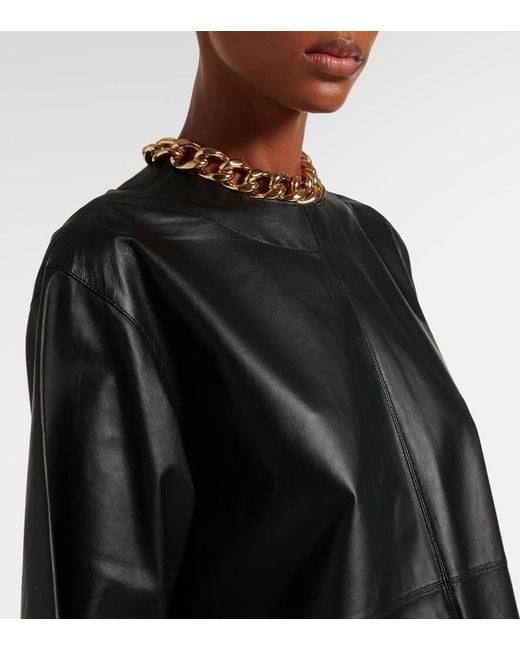 Joseph Black Tanjic Leather Top