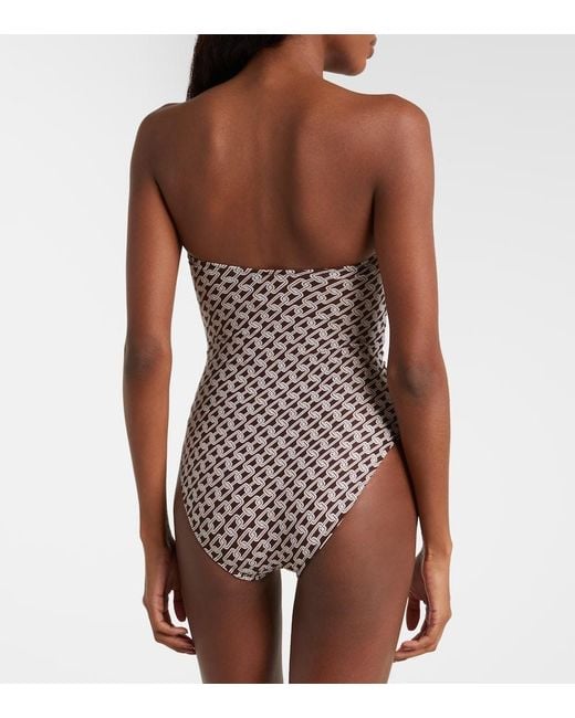 Melissa Odabash Brown Munich Printed Swimsuit