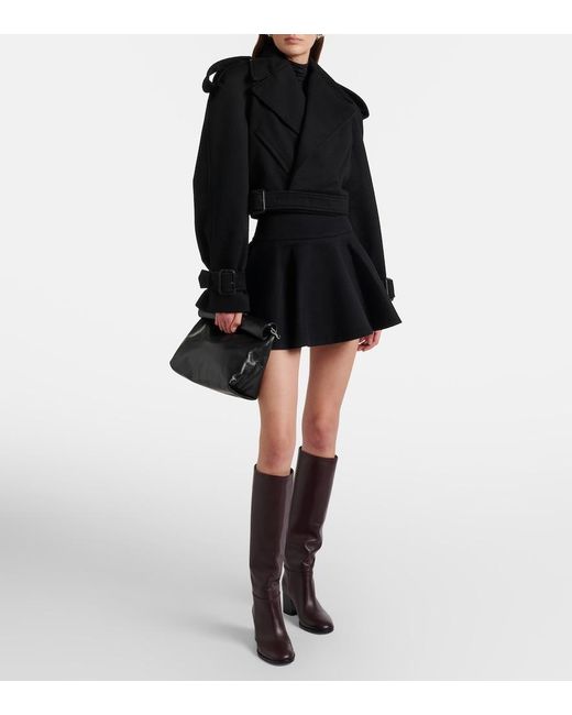 Staud Black Cuff Leather Clutch