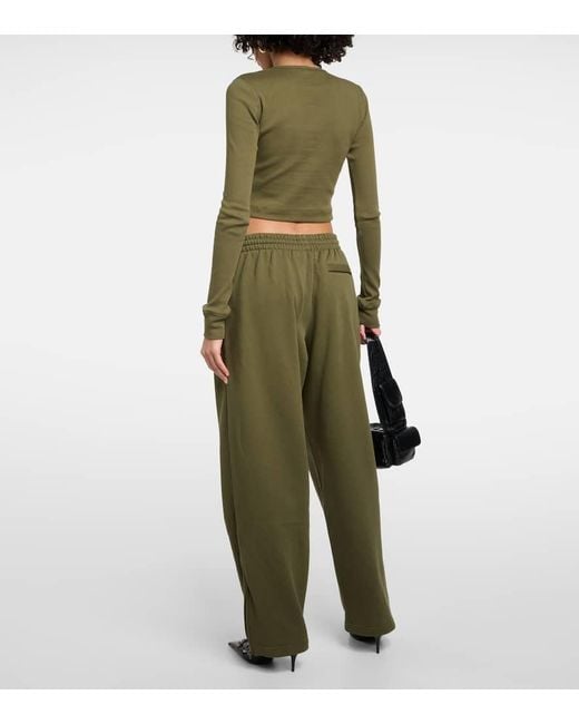 X Hailey Bieber pantalones deportivos de algodon Wardrobe NYC de color Green