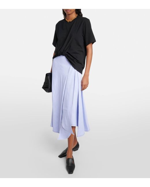 Victoria Beckham Purple Asymmetric Tie-dyed Maxi Skirt