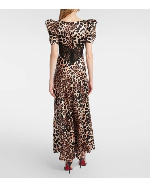 Rodarte White Maxikleid Aus Seidensatin Mit Spitze