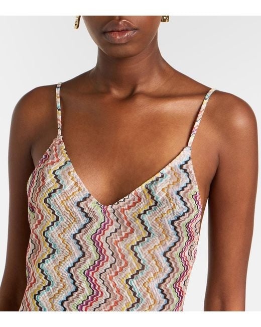 Missoni Natural Zigzag Lame Maxi Dress