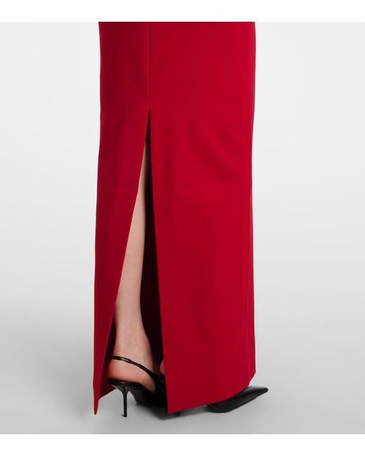 Solace London Red Anica Off-Shoulder Gown