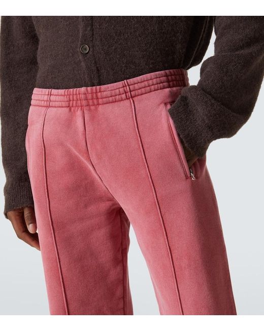 Our Legacy Red Cotton Jersey Track Pants for men
