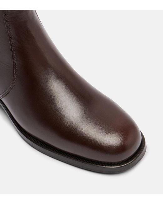Lemaire Brown Leather Chelsea Boots