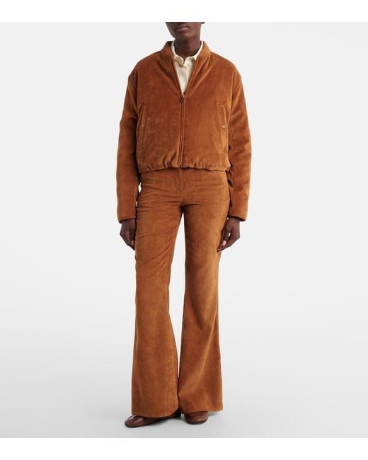 Moncler Brown Corduroy Flared Pants