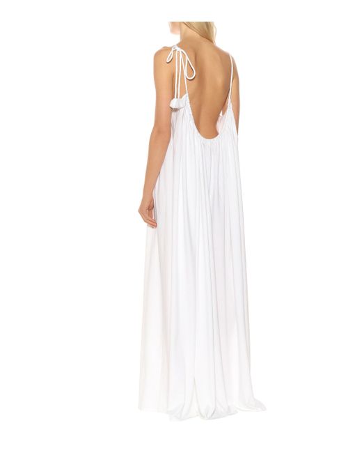 the row white gown