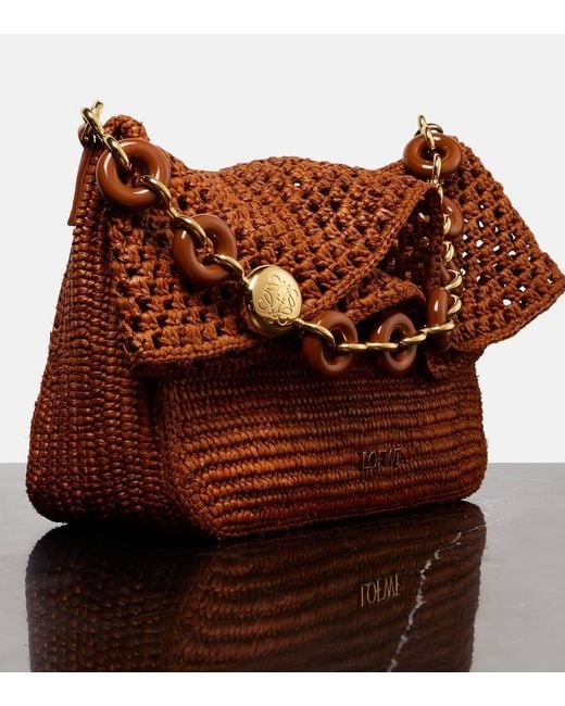 Loewe Paula s Ibiza Ola Medium Shoulder Bag In Brown Lyst loewe-paula-s-ibiza-ola-medium-shoulder-bag-in-brown-lyst