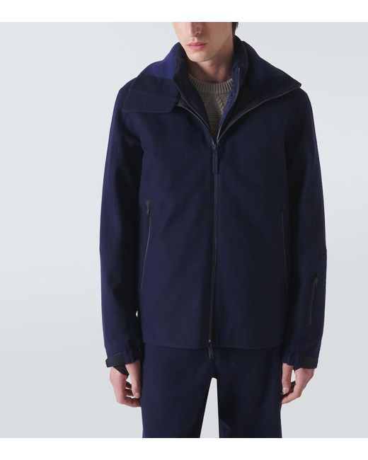 Zegna Blue Cashmere Ski Jacket for men