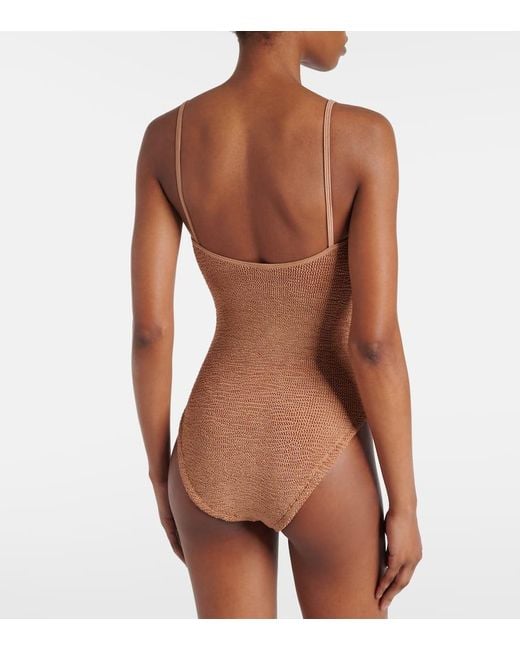 Hunza G Brown Badeanzug Pamela