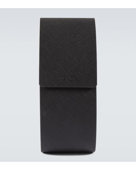 Prada Black Symbole Rectangular Sunglasses for men