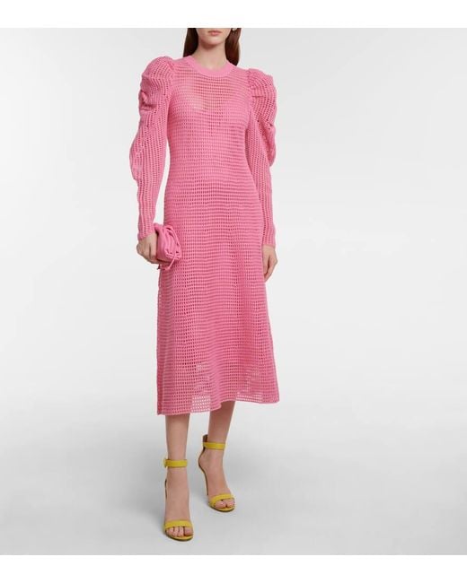 Abito Midi Marlena di Ulla Johnson in Pink