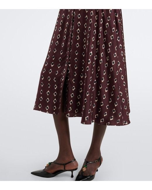 Altuzarra Purple Kiera Printed Silk Shirt Dress