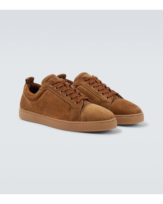 Christian Louboutin Brown Louis Junior Suede Sneakers for men
