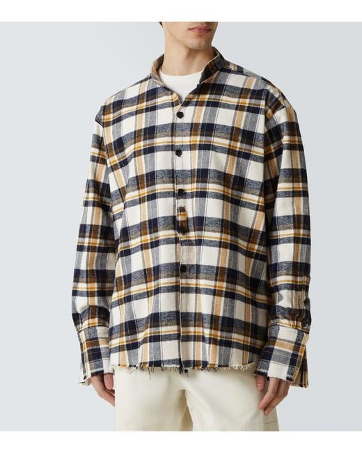 Greg Lauren Multicolor Plaid Cotton Shirt for men