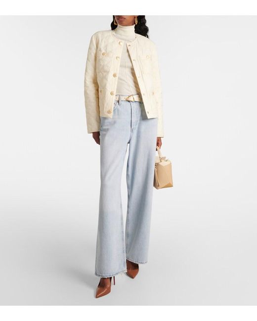 Veronica Beard Natural Shalia Quilted Jacket