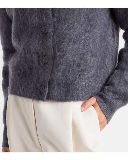 Lisa Yang Gray Azalea Cashmere Cardigan