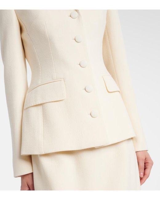 Dolce & Gabbana Natural Virgin Wool Blazer