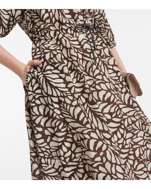 Brunello Cucinelli Multicolor Cotton-blend Minidress