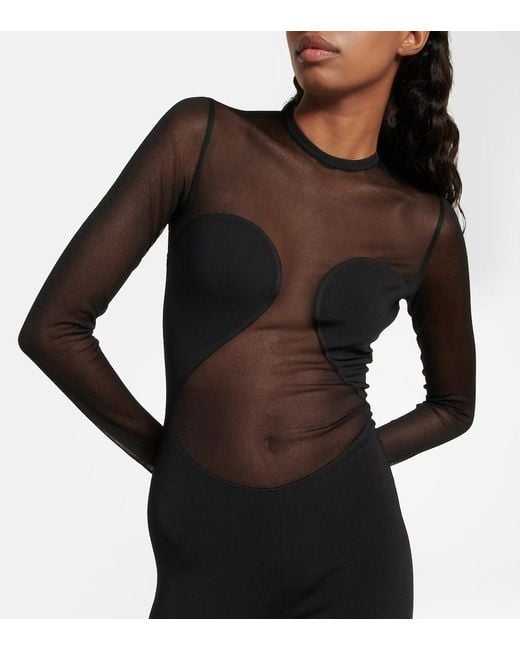 Body Semitransparente Alaïa de color Black
