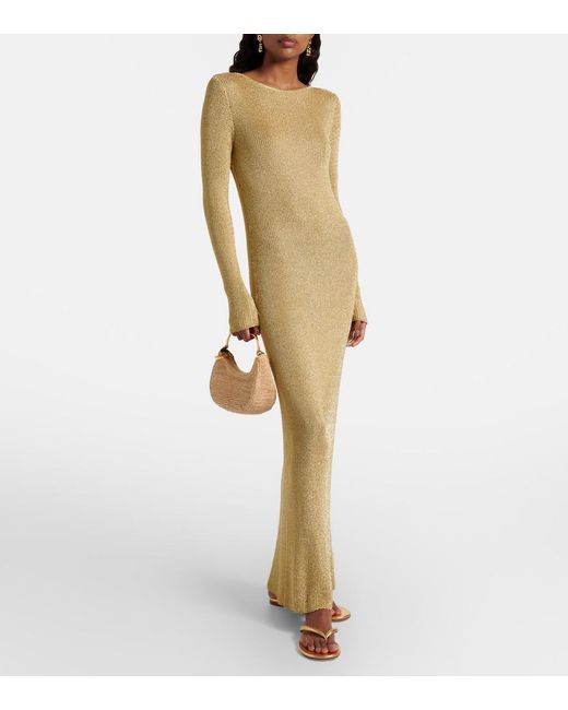 Staud Natural Knitted Maxi Dress