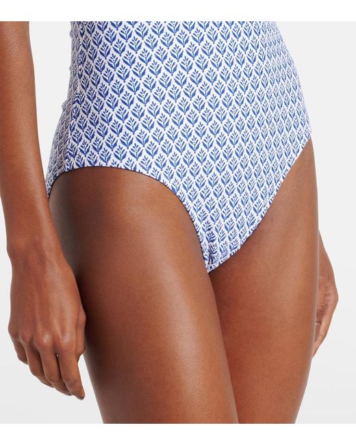 Heidi Klein Blue Cape Cod Printed Halterneck Swimsuit