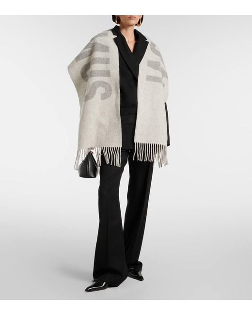 Jacquemus Gray L'Echarpe Virgin Wool Scarf