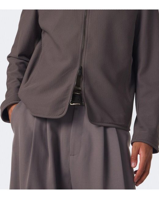 Giorgio Armani Gray Logo Blouson Jacket for men