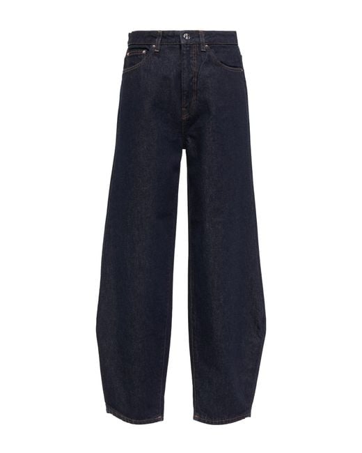 Totême Denim High-rise Barrel-leg Jeans in Blue | Lyst