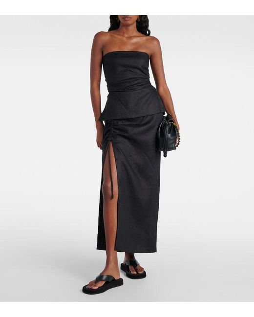 Sir Black Josefina Linen Maxi Skirt