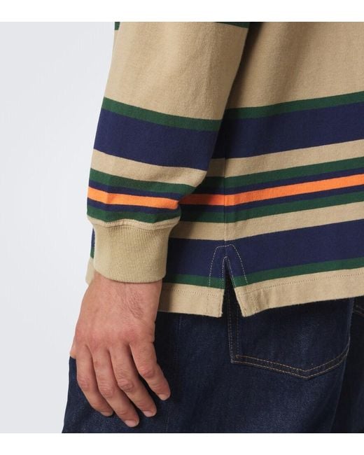 Polo Ralph Lauren Blue Striped Cotton Jersey Polo Sweater for men