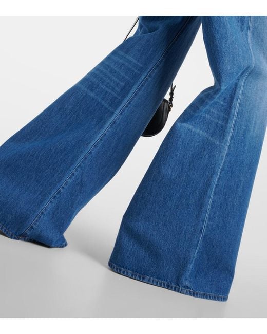 Versace Blue High-Rise Flared Jeans Medusa '95