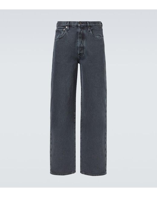 Prada Blue High-Rise Wide-Leg Jeans for men
