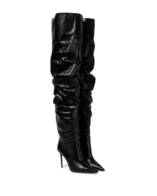 AMINA MUADDI Jahleel Leather Over-the-knee Boots in Black | Lyst