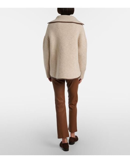 Joseph Brown Cropped Leather Bootcut Pants