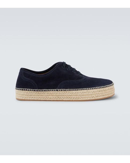 J.W. Anderson Blue Suede Espadrilles for men