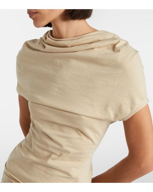 Rick Owens Natural Cotton Jersey Top