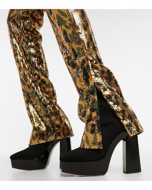 Jimmy Choo Black Giome 140 Platform Sock Boots