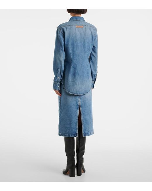 Stella McCartney Blue Denim Shirt