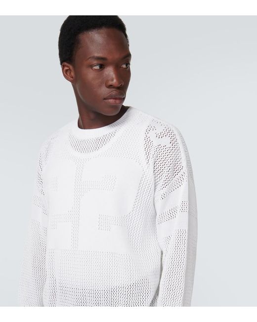 Amiri White Cotton Sweater for men