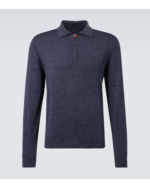 Jersey De Seda, Cachemir Y Lino Kiton de hombre de color Blue