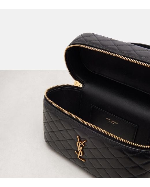 Saint Laurent White Gaby Large Leather Vanity Bag