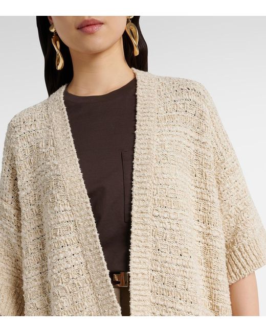 Max Mara Natural Cotton-Blend Cardigan