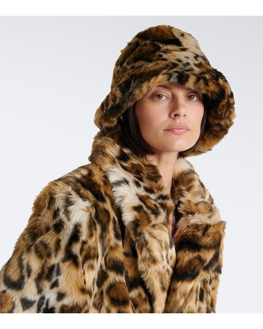 Etro Natural Leopard-Print Bucket Hat