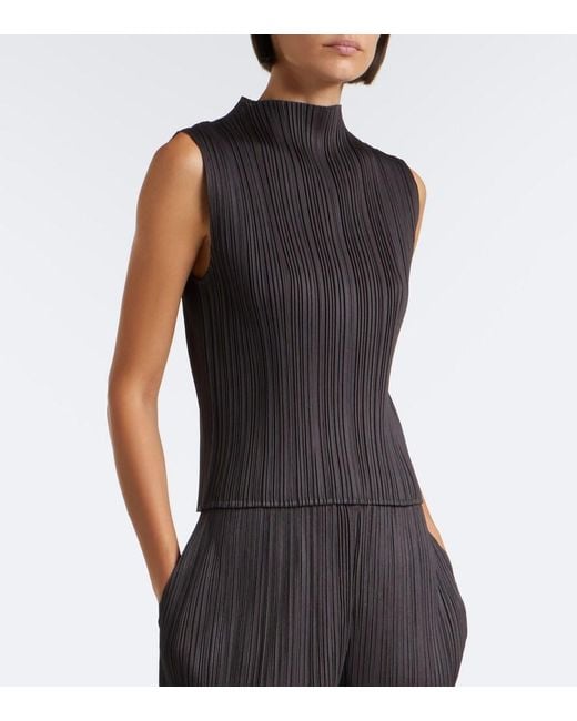Pleats Please Issey Miyake Black Monthly Colors: August Pleated Top